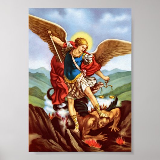 St. Michael Archangel San Miguel Arcangel Poster (Voorkant)