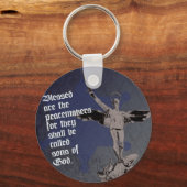 St. Michael Archangel - Sheriff Star Adjunct Sleutelhanger (Voorkant)