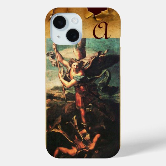 St. MICHAEL ARCHANGEL VANGUISHING SATAN Monogram Case-Mate iPhone Case (Achterkant)