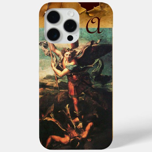 St. MICHAEL ARCHANGEL VANGUISHING SATAN Monogram Case-Mate iPhone Case (Achterkant)