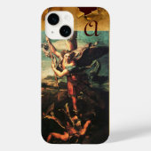 St. MICHAEL ARCHANGEL VANGUISHING SATAN Monogram Case-Mate iPhone Case (Achterkant)