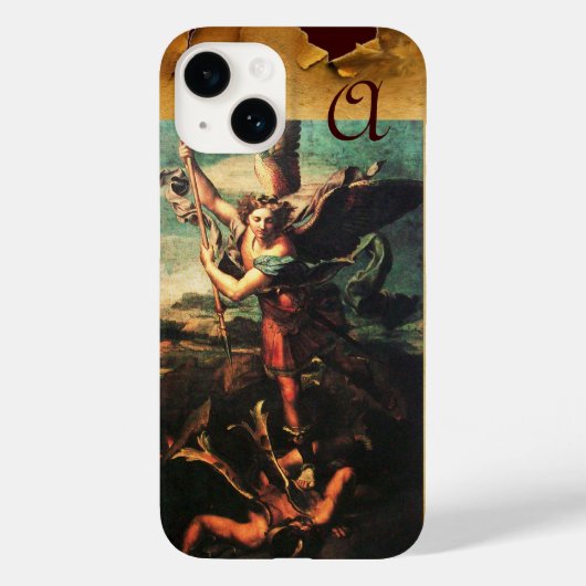 St. MICHAEL ARCHANGEL VANGUISHING SATAN Monogram Case-Mate iPhone Case (Achterkant)