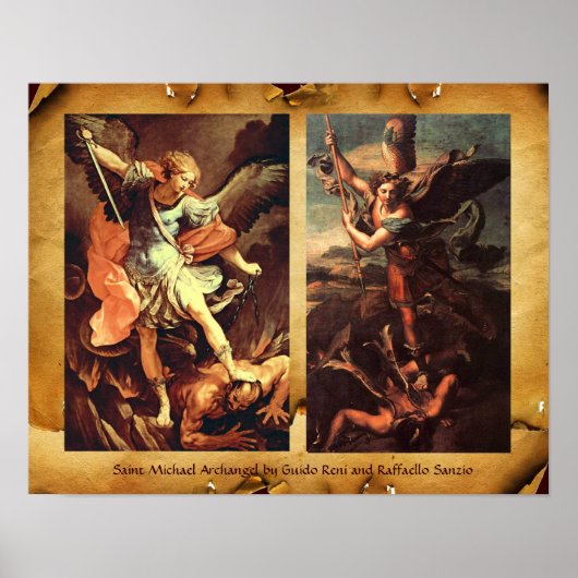 St. MICHAEL ARCHANGEL VANGUISHING SATAN Poster (Voorkant)