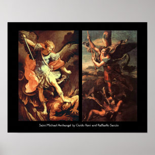 St. MICHAEL ARCHANGEL VANGUISHING SATAN Poster
