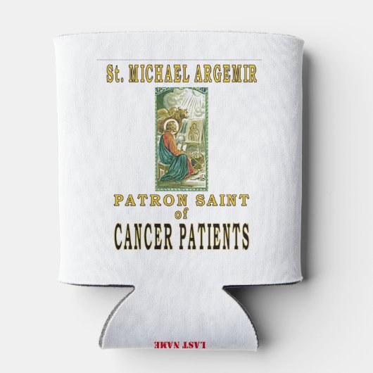 ST MICHAEL ARGEMIR PATRON SAINT VAN KANKERPATIËNTE BLIKJESKOELER (Achterkant)
