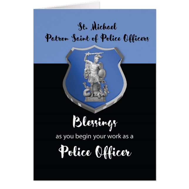St. Michael Blessings aan nieuwe politieagent (Voorkant)