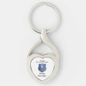 St. Michael Blessings aan nieuwe politieagent Sleutelhanger (Voorkant)