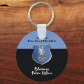 St. Michael Blessings aan nieuwe politieagent Sleutelhanger (Voorkant)