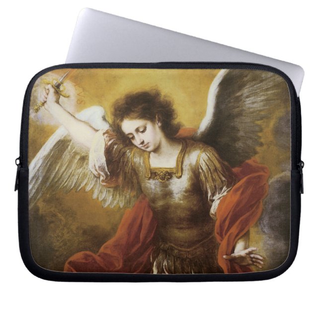 St Michael by Murillo Laptop Sleeve (Voorkant)