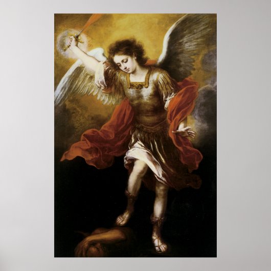St Michael by Murillo Poster (Voorkant)