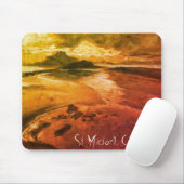 St. Michael, Cornwall Beach Landscape Art Mousepad Muismat (Met muis)