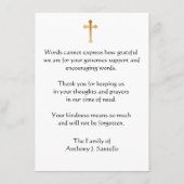 St. Michael dank u medeleven condoleances Informatiekaartje (Achterkant)