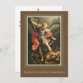 St. Michael dank u medeleven condoleances Informatiekaartje (Voorkant / Achterkant)