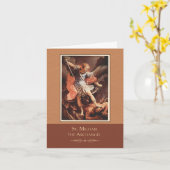 St. Michael de Aartsengel bidt voor ons Kaart (Gele Bloem)