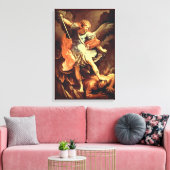 St. Michaël de Aartsengel Canvas Afdruk (Insitu (Woonkamer))