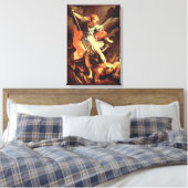 St. Michaël de Aartsengel Canvas Afdruk (Insitu (Slaapkamer))