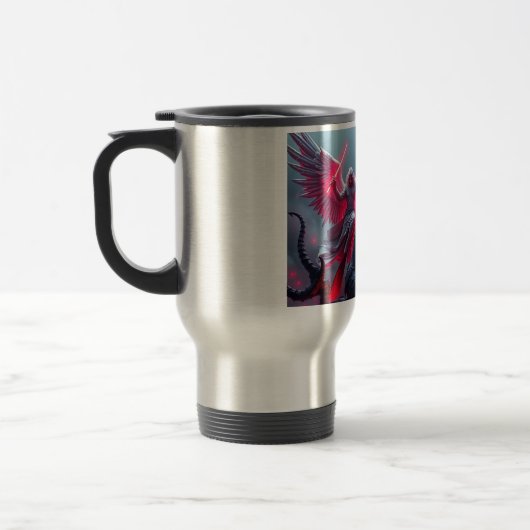 St. Michael de Aartsengel doodt Satan Travel Mug Reisbeker (Links)