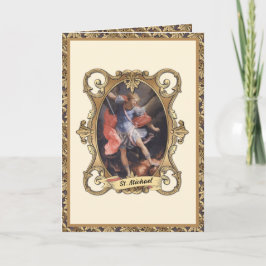 St. Michaël de Aartsengel Gebed Religieuze Engel Kaart