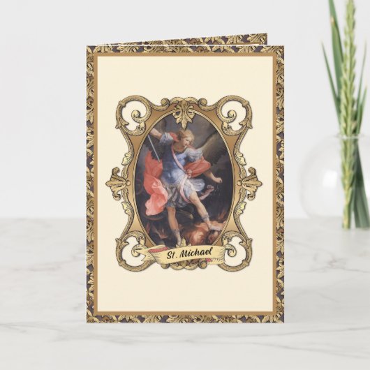 St. Michaël de Aartsengel Gebed Religieuze Engel Kaart (Voorkant)