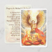 St.Michael de Aartsengel Gebedskaart Kaart (Voorkant / Achterkant)