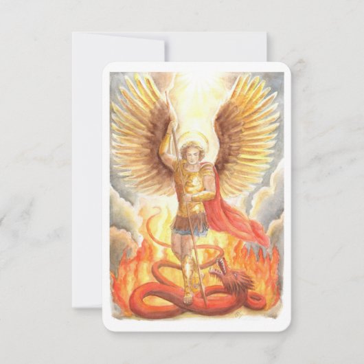 St.Michael de Aartsengel Gebedskaart Kaart (Voorkant)