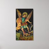 St. Michael de aartsengel gewikkeld canvas print (Voorkant)