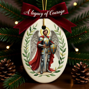 St. Michaël de Aartsengel Gods Vrede en Zegeningen Keramisch Ornament