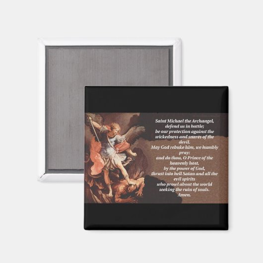 St Michael de aartsengel magneet (Voorkant / Achterkant)