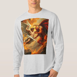 St Michael de Aartsengel Mannen T-shirt met lange 