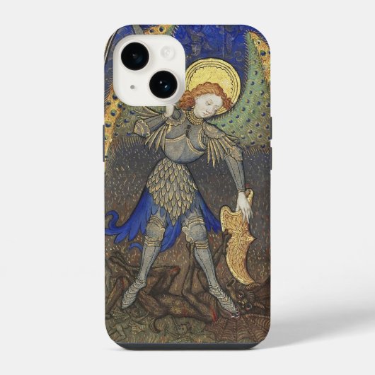 St. Michael de Aartsengel met Duivel iPhone Hoesje (Achterkant)