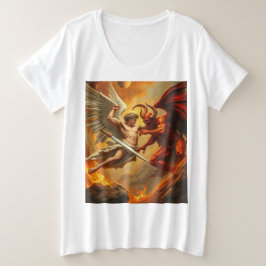 St Michael de Aartsengel Plus Size Vrouwen T-shirt