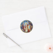 St. Michael de aartsengel ronde Sticker (Envelop)