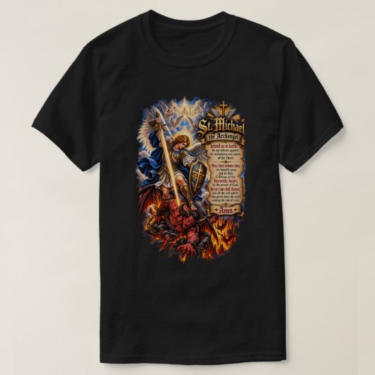 St. Michaël de Aartsengel T-shirt (Design voorkant)