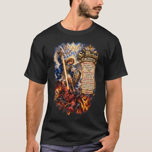 St. Michaël de Aartsengel T-shirt (Voorkant)