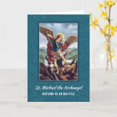 St. Michael de Aartsengel verdedigt ons in Slag Kaart (Gele Bloem)