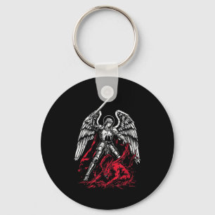 St. Michaël de Aartsengel verslaat Satan Katholiek Sleutelhanger