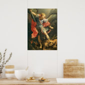 St. Michael de Archangel katholieke Angel Religieu Poster (Keuken)