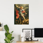 St. Michael de Archangel katholieke Angel Religieu Poster (Thuiskantoor)