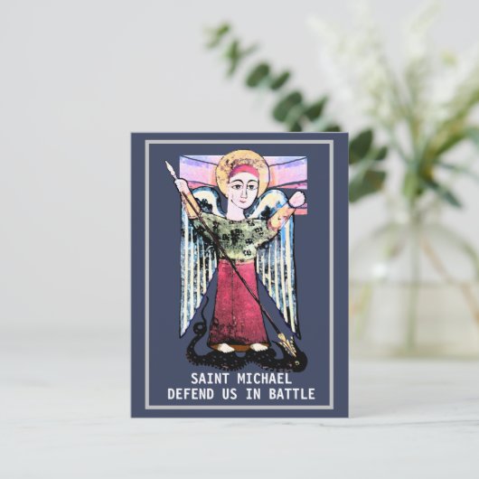 St Michael defend us Briefkaart (Staand voorkant)