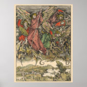 St. Michael die de draak bevecht door Albrecht Dür Poster (Voorkant)