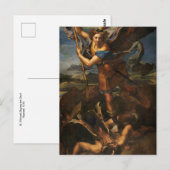 St. Michael die duivel verslaan door Raphael ansic Briefkaart (Voorkant / Achterkant)