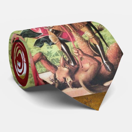 ST. MICHAEL ,DRAGON EN JUSTICE RUBY STROPDAS (Opgerold)