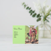 ST. MICHAEL, DRAGON EN JUSTITIE, groen rood bruin Visitekaartje (Staand voorkant)