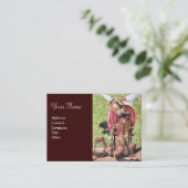 ST. MICHAEL, DRAGON EN JUSTITIE, groen rood bruin Visitekaartje (Staand voorkant)
