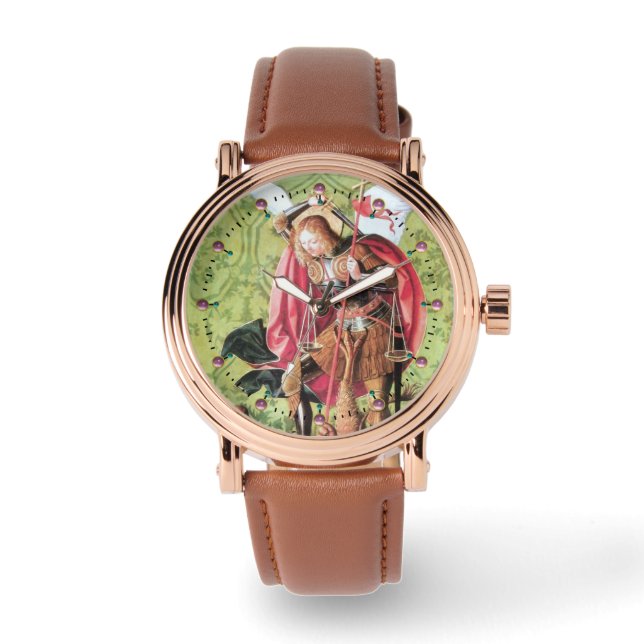 ST. MICHAEL , DRAGON EN JUSTITIE HORLOGE (Voorkant)
