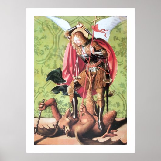 ST. MICHAEL , DRAGON EN JUSTITIE POSTER (Voorkant)