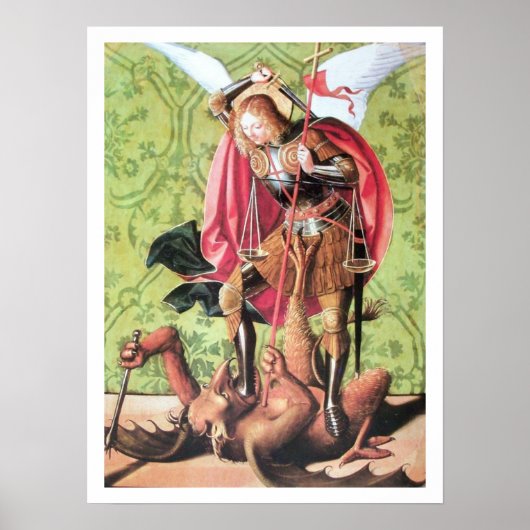 ST. MICHAEL , DRAGON EN JUSTITIE POSTER (Voorkant)