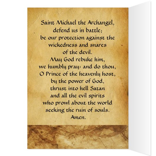 ST. MICHAEL , DRAGON EN JUSTITIE Prayer (Binnen (Links))