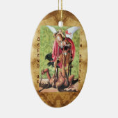 ST. MICHAEL , DRAGON EN JUSTITIE Prayer Keramisch Ornament (Rechts)
