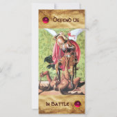 ST. MICHAEL, DRAGON EN JUSTITIE-prentenkaart (Voorkant)